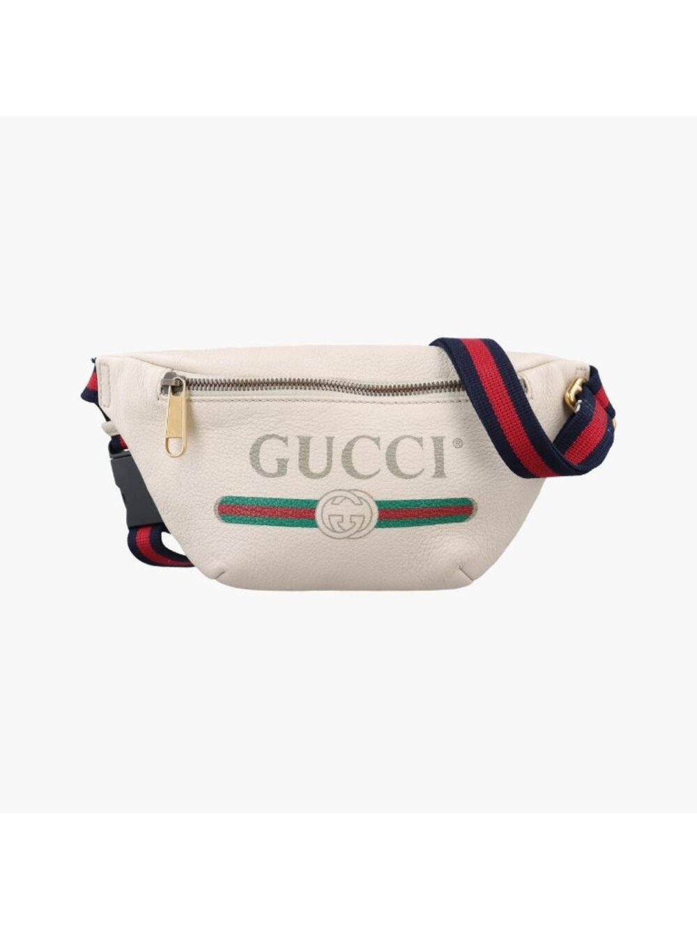 Gucci Print White Leather Handbag